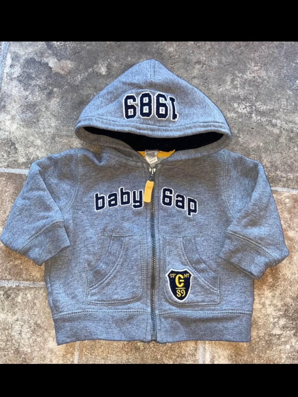 GAP Baby Gap Heather Gray Hooded Zip Sweatshirt
